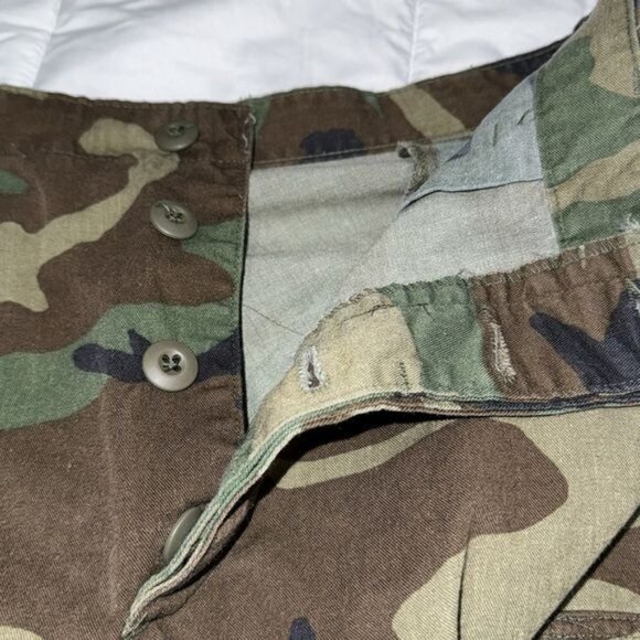 Vintage Camouflage Cargo Pants Mens L Army Surplus Military Style 100% Cotton - Picture 3 of 8
